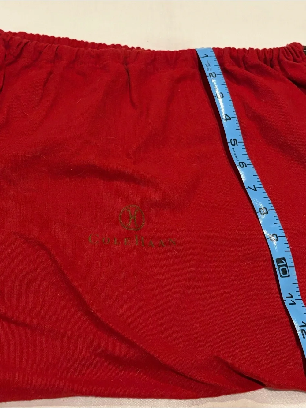 Cole Haan Red Dust Bag with Gold Logo